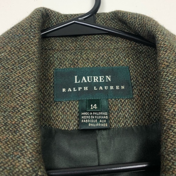 Ralph Lauren Tweed Green Blazer Jacket - Picture 5 of 5